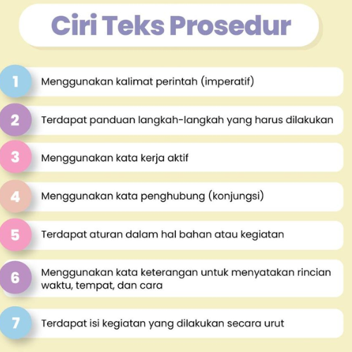 ciri ciri teks prosedur